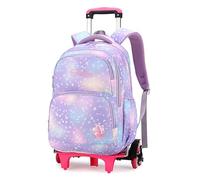 CCBZLY Princess - Zaino per bambini, 6 ruote e 2 ruote, con ruote e ruote, Lilla, 2 Wheels, Zainetto