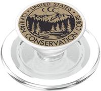 CCC Vintage Civilian Conservation Corp Seal Redesign PopSockets PopGrip per MagSafe