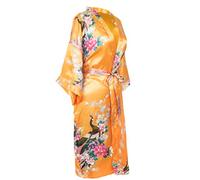 CCcollections Accappatoio a Kimono, Arancione Pavone, Taglia Unica Donna
