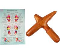 CCcollections Set di strumenti per massaggi terapeutici in legno | Bastoncini per riflessologia e rulli per massaggi per il drenaggio linfatico | Massaggio profondo dei tessuti, sollievo dal dolore