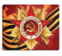 CCCP USSR Soviet Union Flag Mouse Pads Customized Made to Order Support Ready 9 7/8 Inch (250mm) X 7 7/8 Inch (200mm) X 1/16 Inch (2mm) High Quality Eco Friendly Cloth with Neoprene Rubber MSD Mouse Pad Desktop Mousepad Laptop Mousepads Comfortable Computer Mouse Mat Cute Gaming Mouse pad