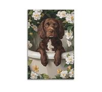 Cccyh_4K__A_brown_Boykin_Spaniel_dog_sits_in_the_bathtu_38f4bbe3-b08b-4185-accb-9b97e6358385_3 Poster decorativo su tela poster da parete e stampa artistica moderna per la camera da letto della