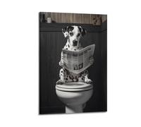 Cccyh_4K__A_Dalmatian_dog_sitting_on_the_open_toilet_se_52669e83-6e1a-437b-ba80-474c9226be38_4 Poster decorativo su tela poster da parete e stampa artistica moderna per la camera da letto della