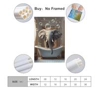 Cccyh_4K__An_elephant_standing_in_a_bathtub_with_bubble_2e132555-5d14-4971-ae85-f702913b89b1_2 Poster pittura decorativa su tela poster da parete e stampa artistica moderna per la camera da letto