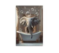 Cccyh_4K__An_elephant_standing_in_a_bathtub_with_bubble_2e132555-5d14-4971-ae85-f702913b89b1_2 Poster pittura decorativa su tela poster da parete e stampa artistica moderna per la camera da letto