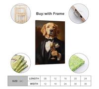 Cccyh_4K__Golden_Retriever_dog_in_a_tuxedo_holding_a_wi_79735e15-2734-4c7b-9e5b-83fd1fe89f81_3 Poster decorativo su tela poster da parete e stampa artistica moderna per la camera da letto della