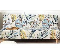 CCCYT Copridivano Clic Clac Copridivano Letto Senza Braccioli Fodera per Divano Senza Braccioli 3/2/1 Posti Fodera per Futon Elasticizzato Copridivano Letto Fodera Divano Estensibile