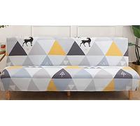 CCCYT Copridivano Clic Clac Copridivano Letto Senza Braccioli Fodera per Divano Senza Braccioli 3/2/1 Posti Fodera per Futon Elasticizzato Copridivano Letto Fodera Divano Estensibile