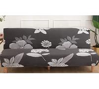 CCCYT Copridivano Clic Clac Copridivano Letto Senza Braccioli Fodera per Divano Senza Braccioli 3/2/1 Posti Fodera per Futon Elasticizzato Copridivano Letto Fodera Divano Estensibile