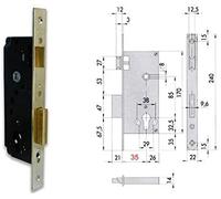 Cce 1.5 C110.45.0 - C. legno 45 mm maniglia + Leva ottone S/C