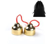 CCeCCe 1 set di piatti in ottone campane dito mano doppia campana suonare campane tibetane Tingsha meditazione campane per guarigione spirituale rilassamento yoga strumento musicale buddista