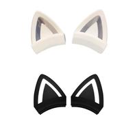 CCeCCe 2 paia di cuffie da gioco con orecchie da gatto, universali, in silicone, decorazione per cuffie Razer Kraken HyperX Cloud Logitech Astro Cuffie over-ear wireless