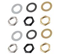 CCeCCe 6 paia di pentole per chitarra elettrica dadi e rondelle 3/8 "US filettato chitarra Split Shaft Potenziometro dado rondella per Fender 500K Audio Potenziometri US Bass CTS Potenziometri Linear