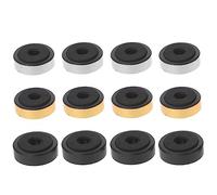 CCeCCe Confezione da 12 piedini isolanti per amplificatori acustici, 48 mm, in plastica, per assorbire gli urti, per audio, CD, AMP HiFi, subwoofer, riparazione oro, argento, nero