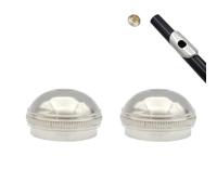 CCeCCe Confezione da 2 tappi di ricambio per flauto, in metallo, colore argento, per foro aperto e chiuso, accessori per strumenti musicali