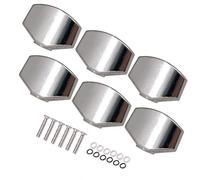 CCeCCe Confezione da 6 manopole di ricambio per accordatura per chitarra, cromate lucide, manopole per accordatura delle corde della chitarra, accordatore di bloccaggio per chitarra elettrica o