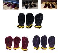 CCeCCe Confezione da 9 coperture universali per pedali del pianoforte, protezione antipolvere in morbido velluto rosso marrone, antiscivolo, anti-ossidazione, per la pulizia del pianoforte, confezione