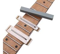 CCeCCe Levigatura per tasti della chitarra, levigatura in pietra, levigatura, fascio, con protezione per tastiera in metallo, con kit di elastici per dita, piastra radiante per chitarra e basso,