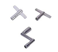 CCeCCe Set di 3 chiavi per batteria, regolazione continua della velocità, regolazione del tamburo, stile T, stile Z, universale, standard da 1/4", chiave quadrata per percussione, rullante, batteria