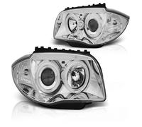 CCFL Angel Eyes Faro Adatto A per BMW 1er E81,E82,E87,E88 04-11 Cromo