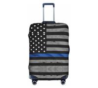 Cchgkpd American Thin Blue Line Flag Print Personalizzato Elastico Lavabile Copertura Dei Bagagli per 45-81 Pollici Valigie, bianco, XL
