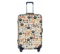Cchgkpd Copertura elastica lavabile per valigie da 45-81 cm con impronte di zampe di cane, bianco, XL