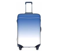 Cchgkpd Copertura per bagagli lavabile elastica personalizzata con stampa blu testurizzata Ombre per valigie da 45-81 cm, bianco, L