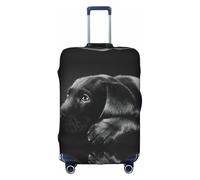 Cchgkpd Copertura per bagagli lavabile elastica personalizzata con stampa di cuccioli di cane per valigie da 45-81 cm, bianco, L