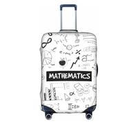 Cchgkpd Copertura per bagagli lavabile elastica personalizzata con stampa matematica per valigie da 45-81 cm, bianco, M