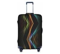 Cchgkpd Linee colorate Stampa artistica personalizzata elastica lavabile copertura bagagli per valigie da 18-32 pollici, bianco, XL