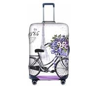 Cchgkpd Love On The Bike - Copertura per valigie da 45-81 cm, con stampa personalizzata elastica e lavabile, bianco, XL