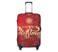 Cchgkpd Merry Christmas Too - Copribagagli elastico lavabile personalizzato per valigie da 45-81 cm, bianco, M