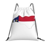 cchgnm Borsa da palestra leggera e pieghevole con stampa della mappa dello stato della Carolina del Nord, borsa multifunzione per sport, yoga, viaggio