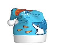 cchgnm Cappello da Babbo Natale classico con stampa balena sottomarina, accessori per costume da recitazione per feste, utilizzato per feste di Capodanno, per interni ed esterni