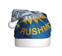 cchgnm Cappello da Babbo Natale classico con stampa della mappa della bandiera del Sud Dakota, accessorio per costume da recitazione, utilizzato per feste di Capodanno, per interni ed esterni