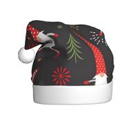 cchgnm Cappello di Babbo Natale classico con stampa di gnomi, accessori per costume da festa festiva, utilizzato per feste di Capodanno, per interni ed esterni