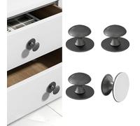 CcHhyyt 4 Pezzi Maniglie Autoadesive Per Armadi Grigio Pomelli Autoadesivi Pomelli Bottoni In Acciaio Inox per Cassetti Frigorifero Porta Scorrevole della Doccia Specchio Porta in Vetro Senza Forare