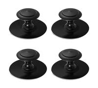 CcHhyyt 4 Pezzi Maniglie Autoadesive Per Cassetti Armadi, Pomelli Neri In Acciaio Inox, Ausiliarie Per Cucina Frigorifero Porta Scorrevole (Nero)