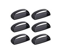 CcHhyyt 6 Pezzi Maniglie Autoadesive per Cassetti, Armadi, Frigorifero, Vetrine, Maniglie per Mobili, Maniglie per Porte Scorrevoli, Maniglia Portatile a Mobilità con Nastro Adesivo (Nero)