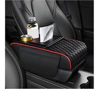 CCHMQ Tappetino per Bracciolo per Auto per Aston Martin Valhalla 2023 2024 2025 2026, Pelle Cuscino per Console Centrale per Auto Accessori per la Decorazione,D-Black/Red