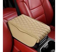 CCHMQ Tappetino per Bracciolo per Auto per Rolls Royce Phantom 2003-2020 2021 2022 2023 2024 2025 2026, Pelle Cuscino per Console Centrale per Auto Accessori per la Decorazione,F-Beige