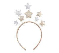 ccHuDE Cerchietto per capelli con stelle glitterate, per feste e feste, colore: oro e argento