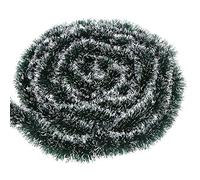 CCINEE Ghirlanda di Natale da 1,9 m con neve, per camino, scale, camino, decorazione natalizia