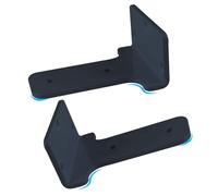 Ccipotatoo 2 staffe per mensole nascoste, staffe galleggianti per decorazione di armadi, mobili, invisibili, triangolari, per treppiedi, supporto fisso da parete (nero, 25 cm)