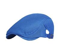 Ccipotatoo Berretto con visiera Cappello Sportivo Newsboy Flat Cap Uomo Cotone Berretto Piatto Vintage Berretto Piatto Cappello Mesh Estate, Blu, Taglia unica
