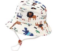Ccipotatoo Cappello da pescatore regolabile per bambini, cappello da spiaggia traspirante per ragazzi e ragazze, Leone, M