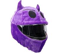 Ccipotatoo Copri casco da moto divertente peluche testa animale moto casco copertura completa protezione casco moto, casco moto copertura casco da sci