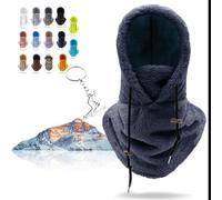 Ccipotatoo Maschera da sci, calda e pelosa, invernale, resistente al vento, per uomo e donna, Blu scuro, Taglia unica