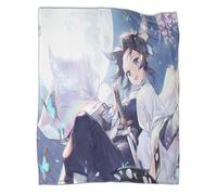 CCIZFMQ Giapponese Anime Tiro Bambini Stampa 3D Farfalla Luna Coperta Peluche Morbida E Accogliente Microfibra Coperta Da Viaggio Leggera Per Divano Letto E Divano Per Adulti 50x60inch(127x152cm)