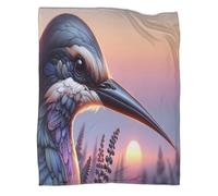 CCIZFMQ uccello lungo fatturato Coperta Tiro Bambini Stampa 3D Sunset Peluche Coperta Da Viaggio Leggera Microfibra Morbida E Accogliente Per Divano Letto E Divano Per Adulti 60x80inch(150x200cm)